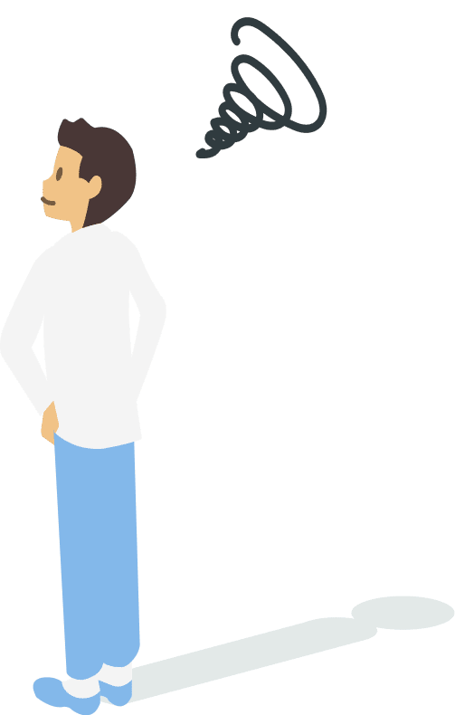 カスタマーサポートで悩む人々のイラスト